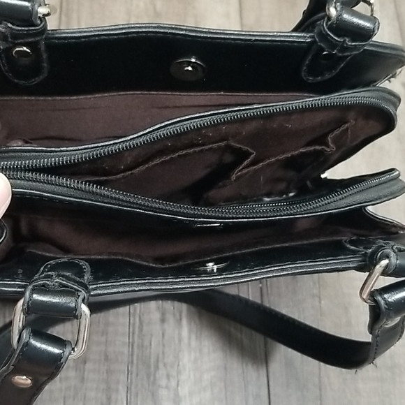 Vintage Minelli Italy Three Compartment Purse Black - Picture 4 of 6